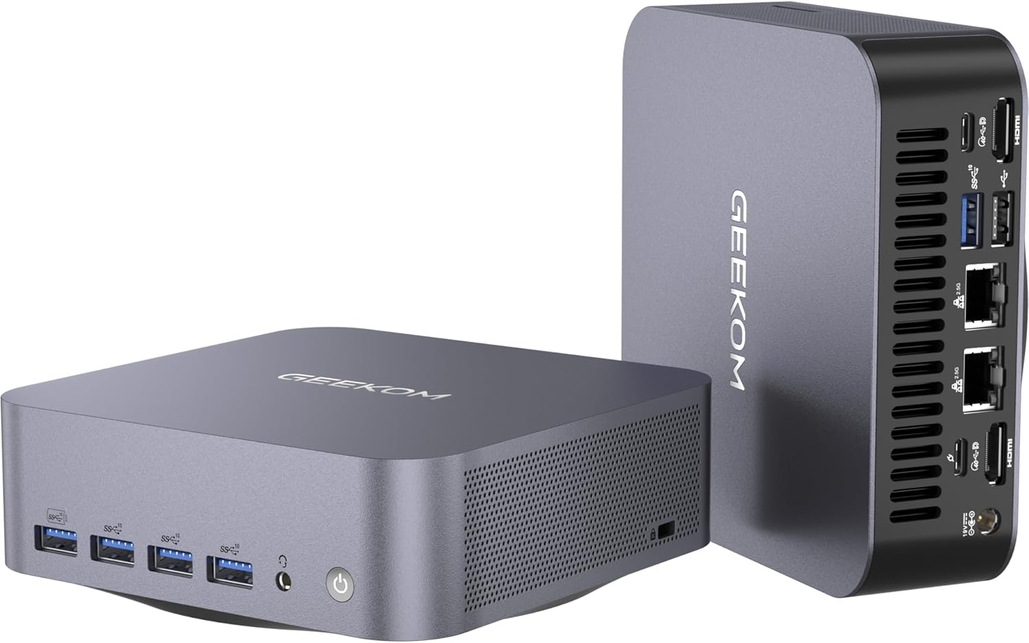 GEEKOM GT1 Mega U9 AI Mini PC con Intel Core U9 185H, 32GB DDR5 + 1TB SSD | El Único Galardonado con el Premio Europeo de Hardware |Dual LAN 2.5Gbps |Mini PC con Windows 11 Pro |WiFi 7 |AR Tiempo Real