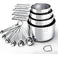 TILUCK Stainless Steel Measuring Cups & Spoons Set, Cups and Spoons,Kitchen Gadgets for Cooking & Baking (Medium)
