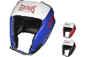 Geezers Boxing TRG Training Open Face Head Guard for Boxing, MMA Sparring, PU Material Headgear, Ideal Headguard for Men and Women
