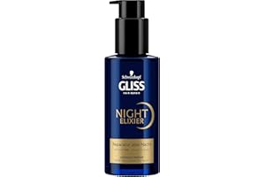 ‎GLISS KUR Gliss Night Elixier Ultimate Repair (100 ml), Haarserum regeneriert geschädigtes Haar im Schlaf, Haarpflege hinterlässt weiches & regeneriertes Haar über Nacht