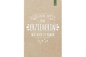 Erzieherin Notizbuch: Schönes Geschenk für Erzieherinnen | Liniertes Notizbuch im DIN A5 Format mit 120 Seiten | Abschiedsgeschenk Erzieherin