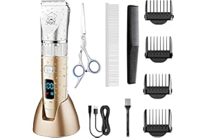 Hatteker Cortapelo Perro Profesional Cortadoras Pelo Perro Mascota Gato Maquina Cortar Pelo Perros USB Recargable