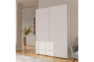 Forte Home Nook Armadio 150 moderno con 2 ante, camera da letto, legno bianco, 150,1 cm di larghezza x 210 cm di altezza x 39,1 cm di profondità