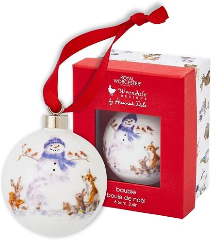 Wrendale Designs 12 Days Of Christmas Dekorationen – 12-teiliges Set Aus Knochenporzellan, Handbemalt Mit Tieren