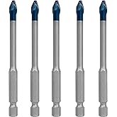 Bosch Professional 5 par&ccedil;a Expert HEX-9 HardCeramic Matkap Ucu Seti (Sert fayanslar, &Oslash; 6 mm, Aksesuar D&ouml;ner Matkap/Vidalamala