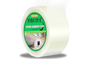 Tiruiya Ruban Pare Vapeur, Bande Adhésif Flexible Haute Performance pour Pare-Vapeur, Freins Vapeur et Membranes de Toiture, Collage Durablement Étanche à L'Air Et Au Vent (5cm x 25m x 1 rouleau)