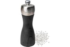 ‎PEUGEOT PEUGEOT - Salzmühle Fidji 15 cm Graphit I Hochwertige Salzmühle manuell aus PEFC-zertifiziertem Holz I Mit individueller Einstellung des Mahlgrades I Küchenzubehör