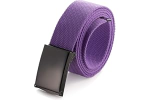 Mile High Life Passend zugeschnitten Leinwand Webgürtel Größe bis zu 1,32 m mit Flip-Top Feste Militärschnalle