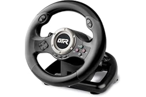 INDECA BUSINESS JINSHU GTR RACING WHEEL - INDECA Volante de Carreras con Pedales (compatible con Playstation 4, Playstation 3, Switch y PC)