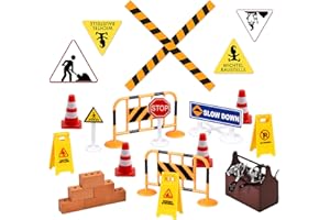 Ilauke 24-częściowy zestaw premium skrzatów z miniaturowymi tabliczkami drogowymi | zestaw drzwi na Boże Narodzenie kompletny do dekoracji domku dla lalek | cegły ABS w pudełku prezentowym