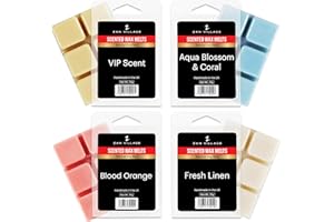 ZAN VILLAGE HOMEWARE Wax Melts Strong Scented - Scented Wax Melts Gift Set for use in a Wax Warmer, Made in The UK, 4 Pack by Zan Village Candles