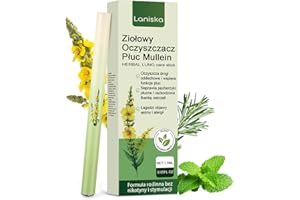 EXATTA Mullein Limpiador pulmonar a base de hierbas, Purificador Pulmonar Mullein, Pluma Difusora de Hierbas Mejorada, Königskerze Inhalador de Aromaterapia para Limpieza Pulmonar, para Hombres y Mujeres