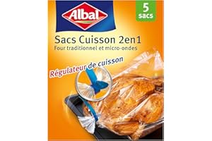 Albal - 5 Sacs Cuisson au Four 2 en 1 - Cuisson savoureuse sans matières grasses - Four et micro-ondes