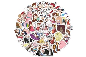 LYunMu Lot de 50 autocollants Gravity Falls pour enfants, adolescents, adultes, garçons, filles, lot d'autocollants pour ordinateur portable, bouteille d'eau, autocollant en vinyle imperméable