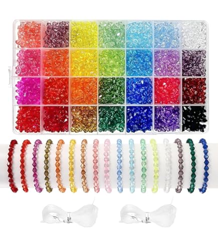 Perle Di Vetro Sfaccettate Rosa E Rame/2x1,5 Mm/foro 0,4 - Foto 4