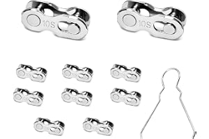 Zuuyye 10 par kedjelås cykelkedja för Shimano 10-faldig | 10 par kedjelänkar med verktyg, värmebehandlat stål, för vägcykel o