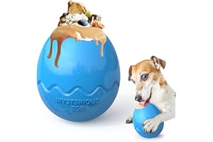 LACCEN Futterball für Hunde, IQ Treat Spender Hundespielzeug mit Leckerli befüllbar, Intelligenzspielzeug für Hunde Goße Hunde, Interaktive Snackball Hund Verbessert die Verdauung