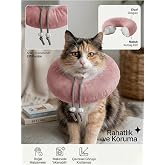 Patiderm Elizabeth Yakalık Yumuşak Ayarlanabilir Kedi K&ouml;pek Koruyucu Boyunluk, Pembe, M Beden