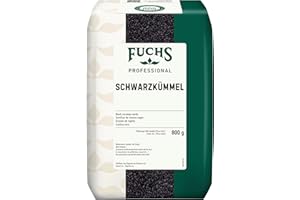 Fuchs Professional - Graines de nigelle | Comme garniture, idéal pour les currys de légumes ou le pain | Qualité professionnelle pour les gros consommateurs | 0,8 kg dans un sac