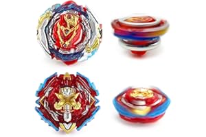 ENIKMOSD Trottole da combattimento Set, 2 Burst Starter Trottola con 1 Lanciatori,Metal Combat Burst Turbo Gyro Spinners,Giocattolo Trottola con Launcher per Bambini Compleanno Regalo Natale