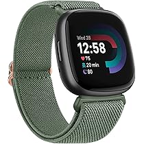 Wanme Metallarmband Für Fitbit Versa 3/4 & Sense/Sense 2, Edelstahl, Verstellbar Mit Magnetverschluss