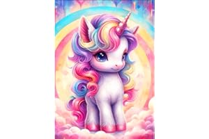 CEOVR Unicornio Diamond Painting Kit Completo,Kit Diamond Painting ​5D,Arcoíris Pintura Diamante 5D 30x40 cm,Fantasía Pintura de Diamantes,Diamond Painting Kit para Adultos