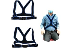 MCHODARE Cintura per sedia a rotelle Cinghia per cintura di fissaggio,Cintura di fissaggio per sedia a rotelle traspirante elastica antiscivolo Cinghia per anziani, costretti a letto, obesit(Nero)