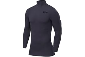TCA Meskie Pro Performance Koszulka termoaktywna z dlugim rekawem i kompresja - Mock Neck