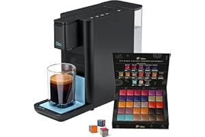 ‎TCHIBO Tchibo Qbo ICONIC Pantone™ Premium Kapselmaschine inkl. 30 recyclebare Qbo Kapseln für Espresso, Caffè und Caffè Grande, kompaktes, innovatives Design, Sky Blue