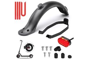 Ainiv Garde Boue pour Trottinette Electrique Xiaomi M365/Pro, Garde-Boue Arrière avec Support + Feu Arrière LED + Bande Réfléchissante, Accessoire de Remplacement de Scooter Xiaomi