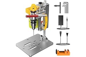 Yofuly Mini Trapano da Banco, Trapano da Banco di Precisione a 7 Velocità, Trapano Elettrico da Banco, Banco da Lavoro Multifunzione per il Fai da te in Metallo, Legno