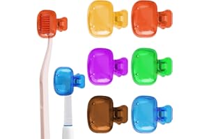 JCSJK Protege Brosse a Dent, 6pcs Capuchon de Protection Capuchons Brosse à Dents Convient Aux Brosses à Dents Manuelles et Électriques Bleu, Vert, Rouge, Orange, Marron, Violet