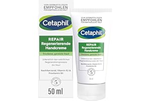 ‎CETAPHIL CETAPHIL Repair Regenerierende Handcreme, 50ml, Für beanspruchte, empfindliche und trockene Hände, Regeneriert nach belastender Tätigkeit, Mit Provitamin B5, Vitamin B3, Vitamin E & Nachtkerzensamenöl