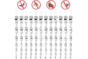 Tuofang Varillas Reflectantes Repelentes de Pájaros, 12 Piezas Espiral de Viento Plateado Reflectante para Control de Aves, para Evitar Que Las Aves Protejan Flores y Jardines (30cm)