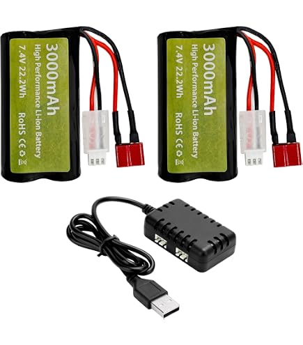 2PCS 7.4V 2S 50C 800mAh Batería de Litio para vehículos de Control