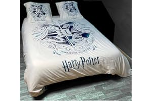 Arlis Parure de Couette Harry Potter - Housse 200x200 cm + 2 Taies 63x63 cm - Pour 2 Personnes