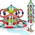BAKAM Magnetic Building Blocks for Kids Ages 4-8, STEM Construction Toys for Boys and Girls, Large Size Magnetic Sticks and Balls Game Set for Kid’s Early Educational Learning (25PCS)