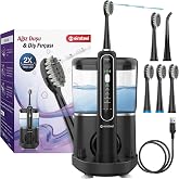 einsteel Aqua Brush Şarj Edilebilir Elektrikli Diş fır&ccedil;ası,Su P&uuml;sk&uuml;rtmeli Ağız Duşu ve Diş Fır&ccedil;ası, Siyah