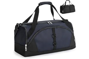 Rieeyrslza Sporttasche für Damen und Herren 40L Reisetasche Duffel Bag mit Schuhfach Übernachtungstasche mit Nassfach Fitnesstasche, Stamm Hilfsband, Verstellbarer Schultergurt (4197# Blau)