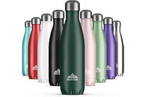 Mont-Clair Botella Agua Acero Inoxidable - Botella Termica sin BPA, 12h de Bebida Caliente y 24h de Bebida Fría, Termo agua con pared Doble Aislamiento, Botella Isotermica 500ml - Verde