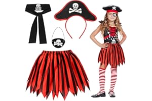 Fennoral Halloween Kostüm Kinder Schwarr Rot Teufel mit Teufelsflügel Kinderkostüm Piratenkostüm Hexenkostüm Feldermausflügel Cosplay Faschingskostüm für Mädchen Halloween Karneval Fasching Mottoparty