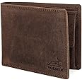 Fa.Volmer ® Men's Leather Wallet with RFID Protection - Extra Sturdy Double Stitching - 6 Compartments for Credit Cards - Landscape Format - Brown