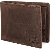 Various Leather Wallet In Horizontal Men Women RFID Blocking Fa.Volmer Series #Easycomfort (Brown)