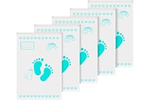 Leenou 12 Bustine Corredino Neonato Sacchetti, Buste Ospedale Cambio Trasparenti con Cursore, per Nascita, Sigillate PE Glassato Borsa, idea regalo (34 * 24 cm)