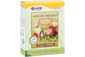 BIOKI 🧡 Concime completo per ciclamini e piante bulbose, astuccio da 350 g