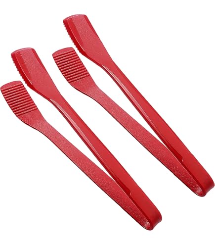 Pinze Multifunzionali Da Cucina, 3 Pezzi Pinze Da Cucina In Silicone Pinze Per Alimenti Clip Per Insalata Strumento Per Cottura Pane In Plastica Per Forno Da Forno Domestico Che (Blue