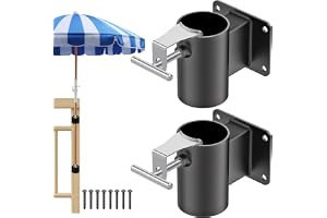 BeneLabel Parasollklämma balkong, parasollhållare för uteplats, stativ rör 2 st balkong, solparaply, däckräcke, väggfäste, 4