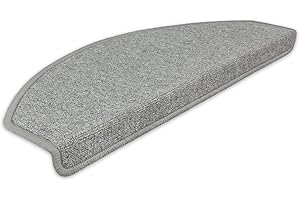 ‎KETTELSERVICE-METZKER Kettelservice-Metzker Stufenmatten Treppen-Teppich Rambo 15er SparSet 17 Farben (-A-Hellgrau-)