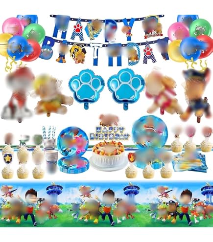 Paw Patrol Foil Balloon – Chase, Marshall, Skye, Rubble, Kids Birthday Party, 3D