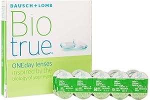 ‎BAUSCH & LOMB Bausch und Lomb Biotrue ONEday Tageslinsen, sphärische Kontaktlinsen, weich, 90 Stück BC 8.6 mm / DIA 14.2 / -1 Dioptrien